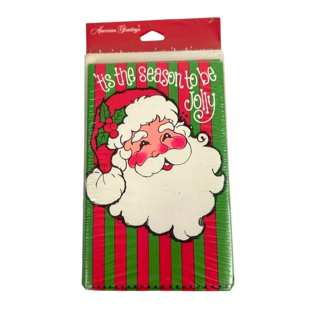 Vintage American Greetings Christmas Party Invitations Santa 8 Invitations
